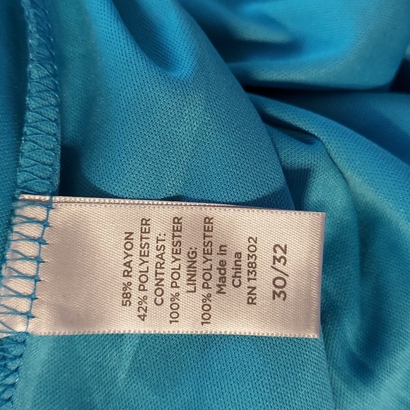 Turquoise Lace Lined Dress - Picture 5 of 8